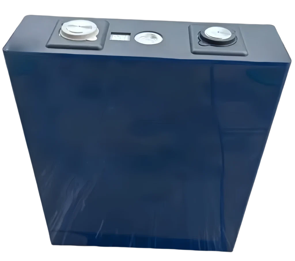 Top view of fresh CALB L173F230B Grade A 230Ah LiFePO4 cells in original blue shell, showcasing precision laser-welded terminals and industrial identification labels for full traceability.