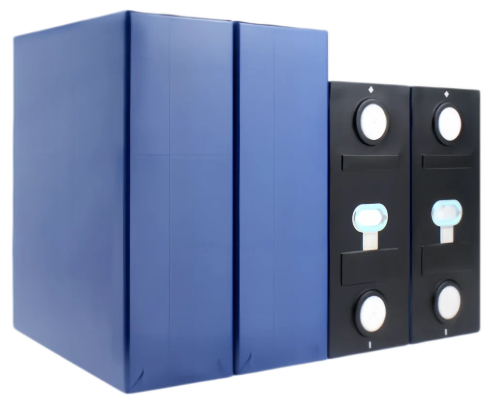 Authentic product photo of fresh CALB L173F280A Grade A 280Ah LiFePO4 prismatic battery cells in original blue aluminum shell,