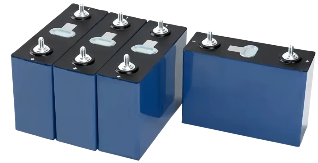 Authentic product photo of fresh CALB L221N169A Grade A 169Ah NMC prismatic battery cells in original blue aluminum shell, showcasing premium finish and intact QR codes for full traceability.