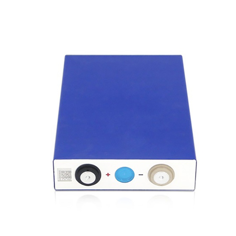 A high-quality product photo of the EVE LF50K Grade A fresh LiFePO4 prismatic battery cell, highlighting the original blue aluminum shell and QR code for verified traceability.