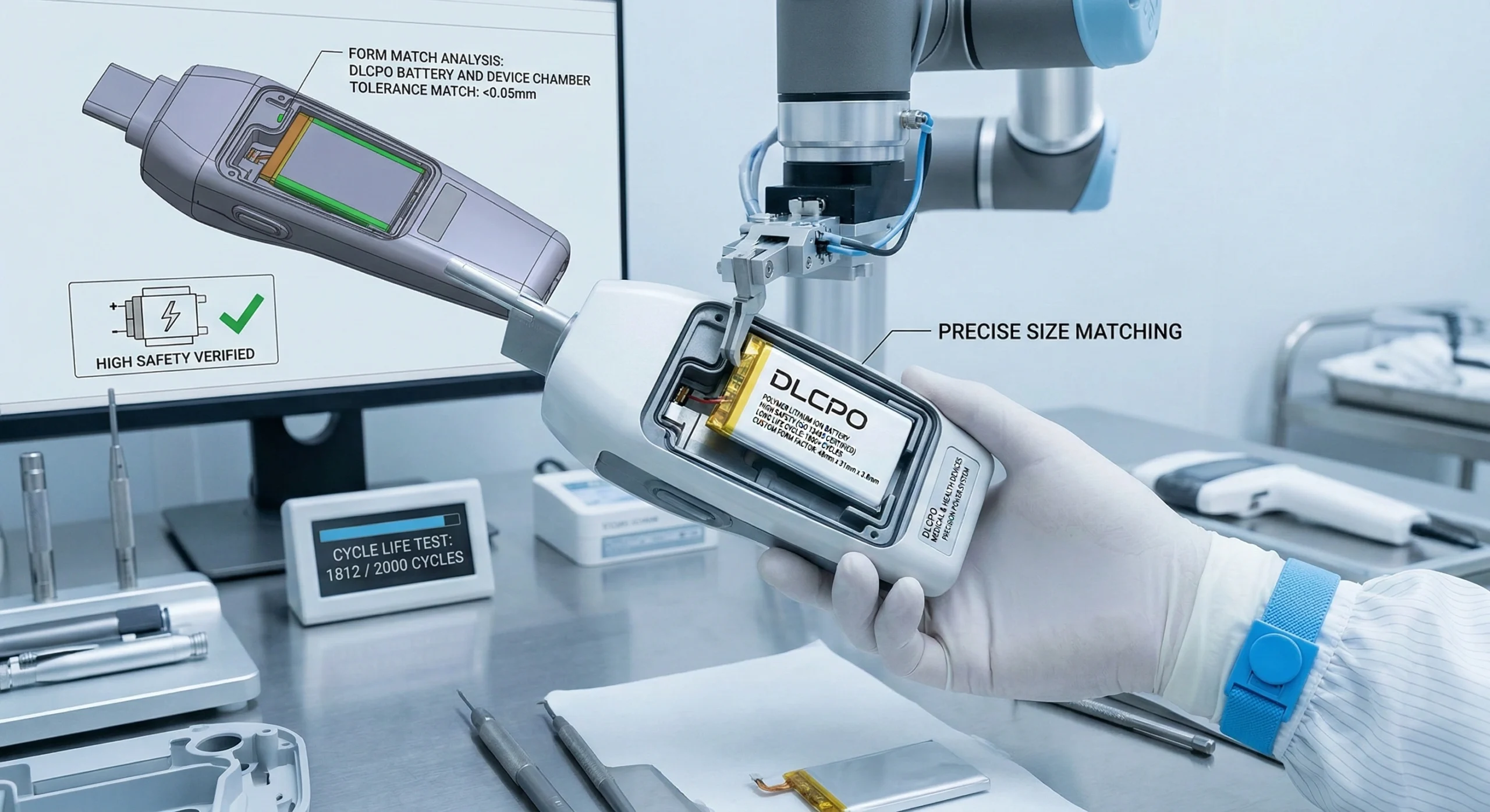 Customized polymer soft pack batteries integrated into portable medical monitors and surgical tools. Ensuring high safety standards and reliable power for mission-critical healthcare applications.