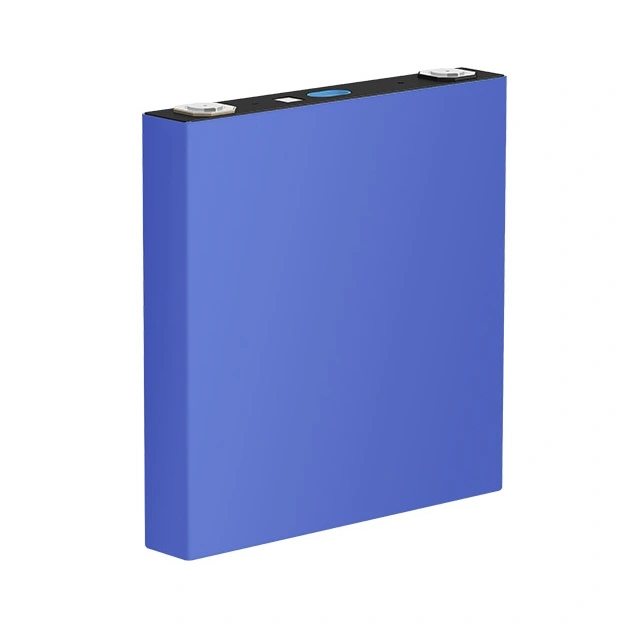 A clean 3D render of the blue EVE LF150 Grade A LiFePO4 prismatic cell, featuring a durable aluminum casing and high-quality terminals for professional EV and ESS builds.