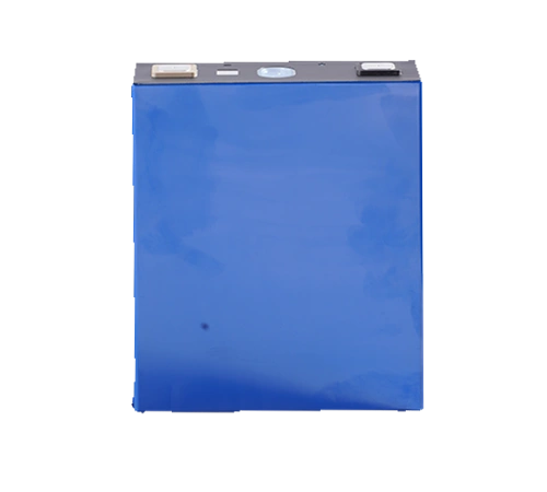 Front view of a blue Grade A Ganfeng GFB prismatic LiFePO4 battery cell