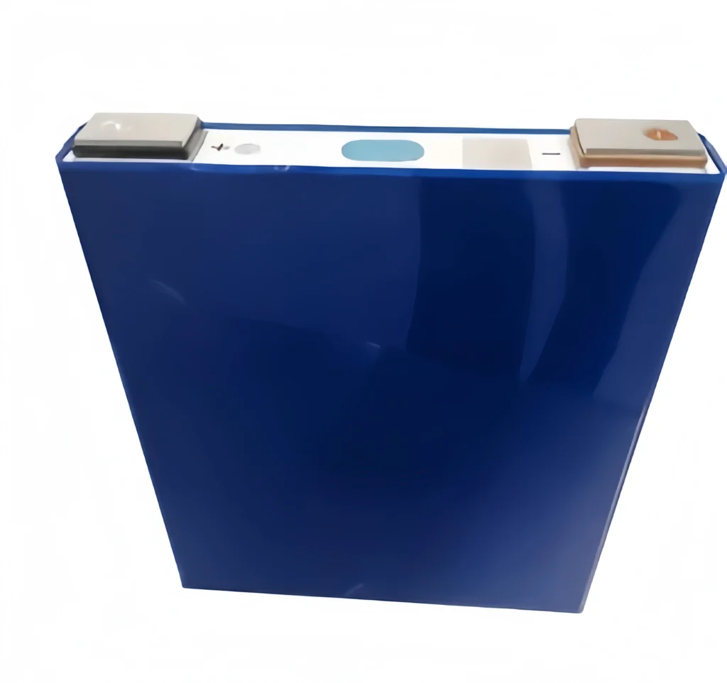 High-quality blue Gotion 102Ah LiFePO4 prismatic battery cell with original factory markings and laser-welded terminals for energy storage systems.