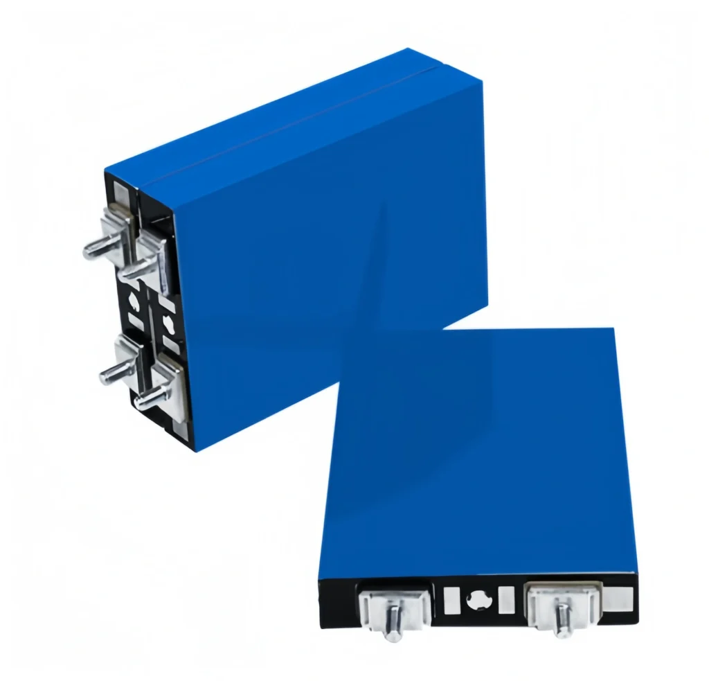 Three blue Grade A Gotion 30Ah LiFePO4 prismatic cells with M6 studs for high-power lightweight electric vehicles and AGVs.
