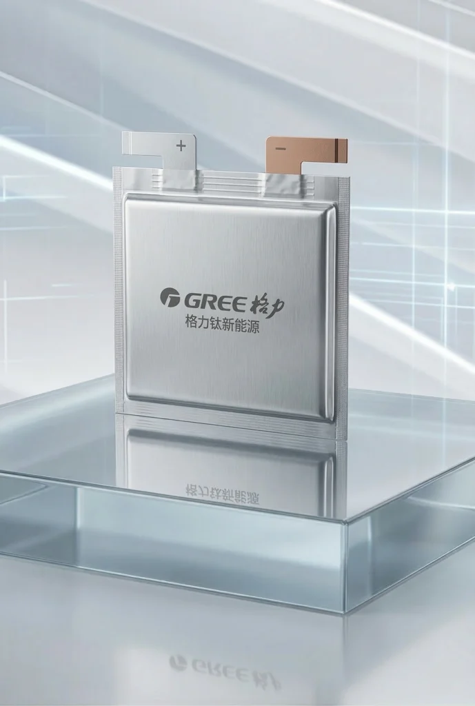 Silver GREE 70Ah LTO pouch battery cell with original factory foil tabs, optimized for 10C high-discharge and ultra-fast charging in extreme environments.