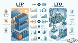 A conceptual photorealistic 3D image illustrating the bridge between a traditional electrical power grid (left) and a glowing, next-generation networked smart grid concept (right), with a metallic connector engraved with 'DLCPO Power Technology — Bridging Tomorrow' in the center.