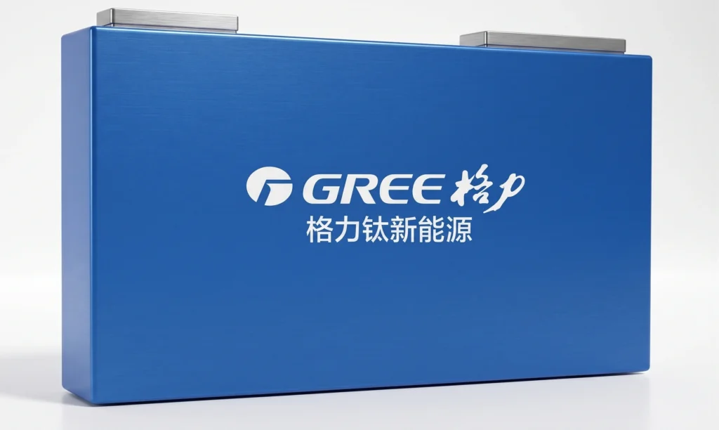 Professional view of GREE Altairnano LTO 40Ah prismatic battery cell with blue finish, engineered for 16,000+ cycle life and extreme low-temperature power.