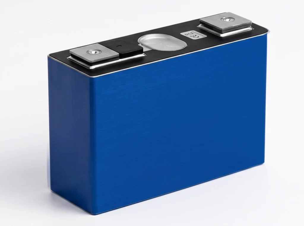 Professional product image of a blue SVOLT CV24 117Ah 3.75V Ternary NCM prismatic battery cell for high-performance electric vehicles.